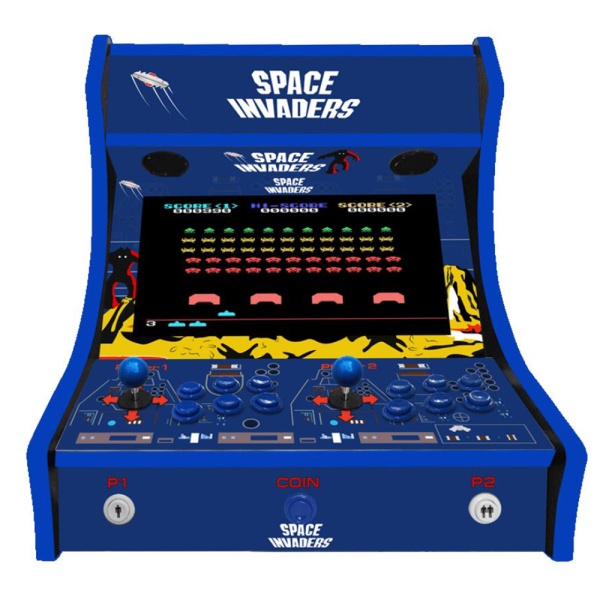 2 Player Bartop Arcade Machine - Space Invaders Bartop